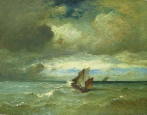Oprørt hav af Jules Dupré