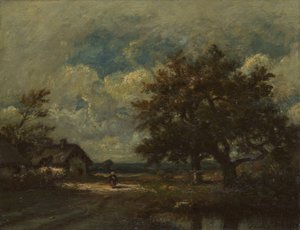 Sommerhuset ved vejkanten, Stormy Sky af Jules Dupré