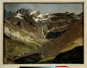 Cirkus af Gavarnie i Pyrenæerne Maleri af Jules Dupre