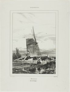 Vindmølle i Sologne af Jules Dupré