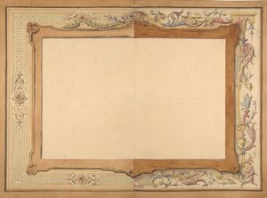 Design til et loft, anden halvdel af 1800-tallet. Skaber: Jules-Edmond-Charles Lachaise, Eugène-Pierre Gourdet. af Jules Edmond Charles Lachaise and Eugène Pierre Gourdet
