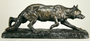Krøjende ulv (bronze) af Jules Edmond Masson