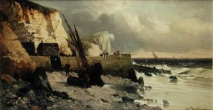 Fiskeri fra en bølgebryder af Jules G Bahieu