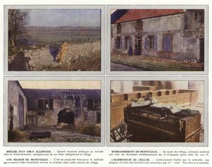 Tysk granatbrud, Bombning af Montceaux, Et hus i Montceaux, Kirkens harmonium af Jules Gervais Courtellemont