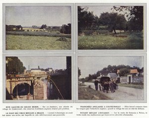 Venstre bred af Grand Morin, engelske trancher ved Coutevroult, Pont des Vieux Moulins ved Meaux, på flugt fra invasionen