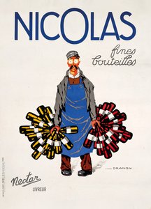 Nicolas, Nectar, ca. 1930 (farve litho) af Jules Isnard Dransy