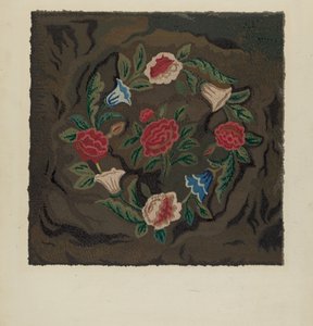 Hooked Rug, ca. 1936.