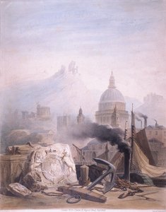 Montage af billeder med St Pauls, c1855