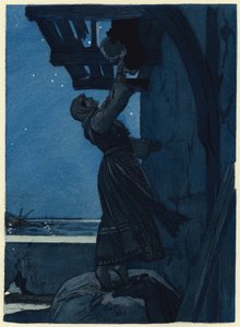 Illustration til Casanovas erindringer (farvelitografi) af Jules Marie Auguste Leroux