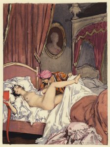 Illustration til Casanovas erindringer (farvelitografi)