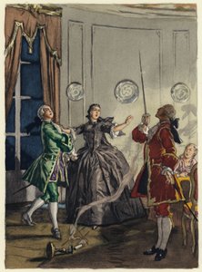 Illustration til Casanovas erindringer (farvelitografi)