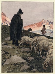 Illustration til Casanovas erindringer (farvelitografi) af Jules Marie Auguste Leroux
