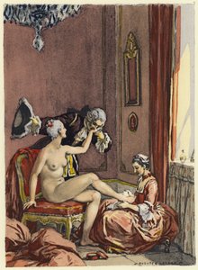 Illustration til Casanovas erindringer (farvelitografi)