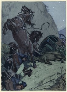 Illustration til Casanovas erindringer (farvelitografi) af Jules Marie Auguste Leroux