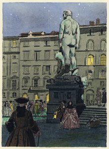 Illustration til Casanovas erindringer (farvelitografi) af Jules Marie Auguste Leroux