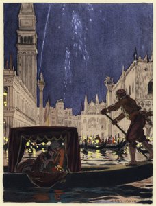 Illustration til Casanovas erindringer (farvelitografi) af Jules Marie Auguste Leroux