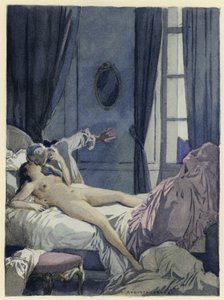 Illustration til Casanovas erindringer (farvelitografi)