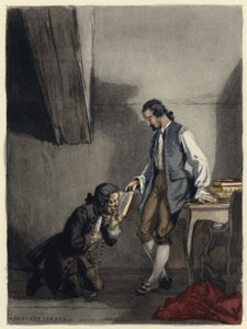 Illustration til Casanovas erindringer (farvelitografi) af Jules Marie Auguste Leroux