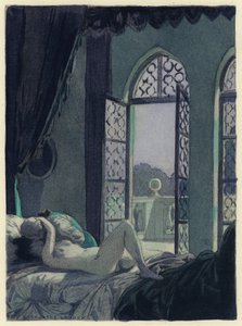 Illustration til Casanovas erindringer (farvelitografi) af Jules Marie Auguste Leroux