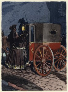 Illustration til Casanovas erindringer (farvelitografi) af Jules Marie Auguste Leroux