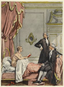 Illustration til Casanovas erindringer (farvelitografi) af Jules Marie Auguste Leroux