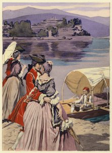 Illustration til Casanovas erindringer (farvelitografi) af Jules Marie Auguste Leroux