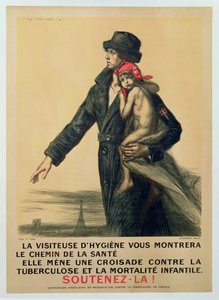 Offentlig informationsplakat til oplysning om tuberkulose af Jules Marie Auguste Leroux