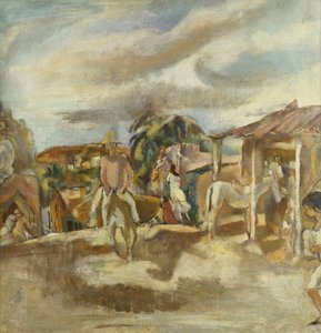 cubanske landsby; Cuban Village, ca. 1917-1918 af Jules Pascin