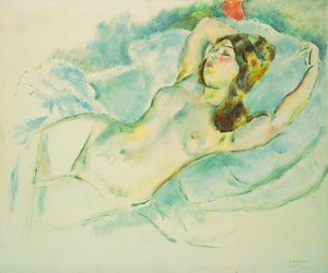 Nøgen kvinde tilbagelænet; Liggende nøgen kvinde, 1920-1925
