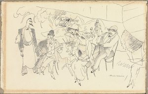 Scene af figurer af Jules Pascin