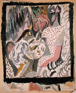 To kvinder ved et cirkulært bord, South Carolina af Jules Pascin