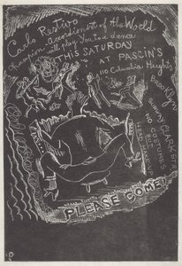 Uden titel (Invitation til fest hos Jules Pascin