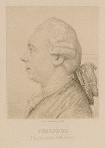 Portræt af François-André Danican Philidor 1726-1795. af Jules Porreau