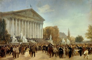 Det lovgivende organs palads efter dets sidste session, proklamation af imperiets decheance den 4. september af Jules and Guiaud Jacques  Didier