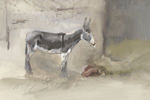 Æsel i en stald af Jules baron Finot