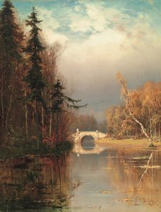 Park i efteråret, 1893 af Juli Julievich Klever