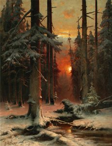 Sne i skoven, 1885