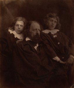 Alfred Tennyson med sine sønner,1865 (foto) af Julia Margaret Cameron