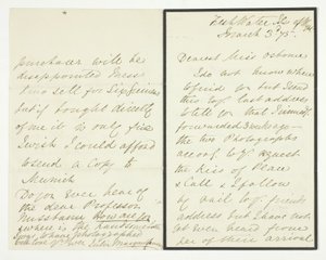 Autograferet brev af Julia Margaret Cameron