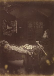 Elaine »og de døde« blev drevet opad med strømmen af de stumme. af Julia Margaret Cameron
