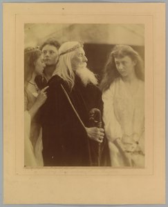 Kong Lear fordeler sit rige mellem sine tre døtre af Julia Margaret Cameron