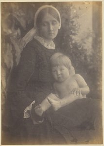 Mrs. Herbert Duckworth med Gerald Duckworth, 1872. af Julia Margaret Cameron
