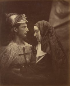 Sir Galahad og den blege nonne, 1874. af Julia Margaret Cameron