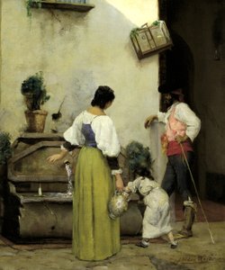 Ved Vandtruget, 1876-1877. af Julian Alden Weir