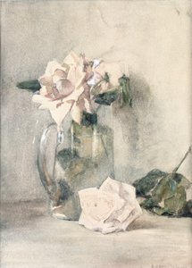 Studie af roser (wc på papir) af Julian Alden Weir