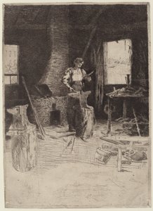Smedeforretningen af Julian Alden Weir