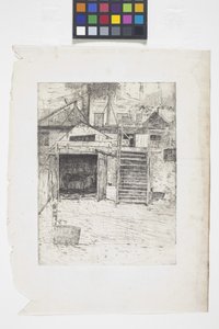 Tømrerforretningen (ætsning) af Julian Alden Weir