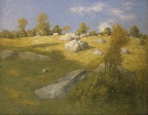Oplands Græsmark, ca. 1905. af Julian Alden Weir