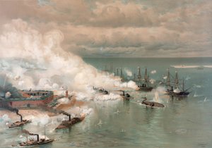 Slaget ved Mobile Bay af Louis Prang (1824-1909) af Julian O. Davidson