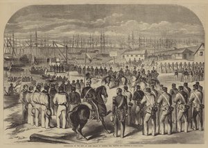 Indskibning af Lord Raglans krop ved Victoria Pier, Kazatch Bay af Julian Portch